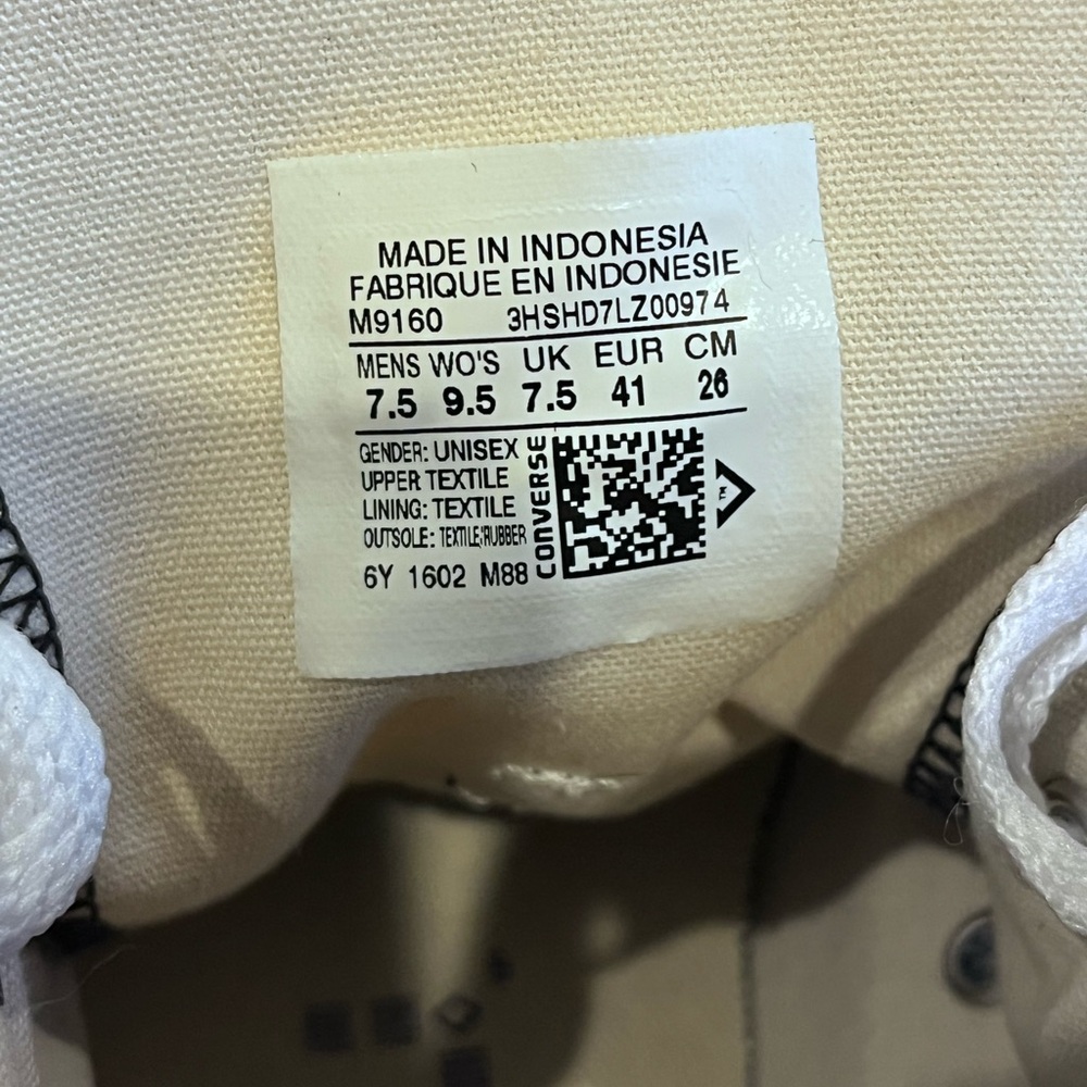 Converse Chuck Taylor All Star High Top Black M9160 Men’s 7.5 / Women’s 9.5 - Picture 11 of 11